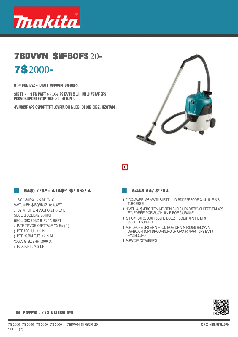 Imagen de la primera página del manual del dispositivo VC2000L