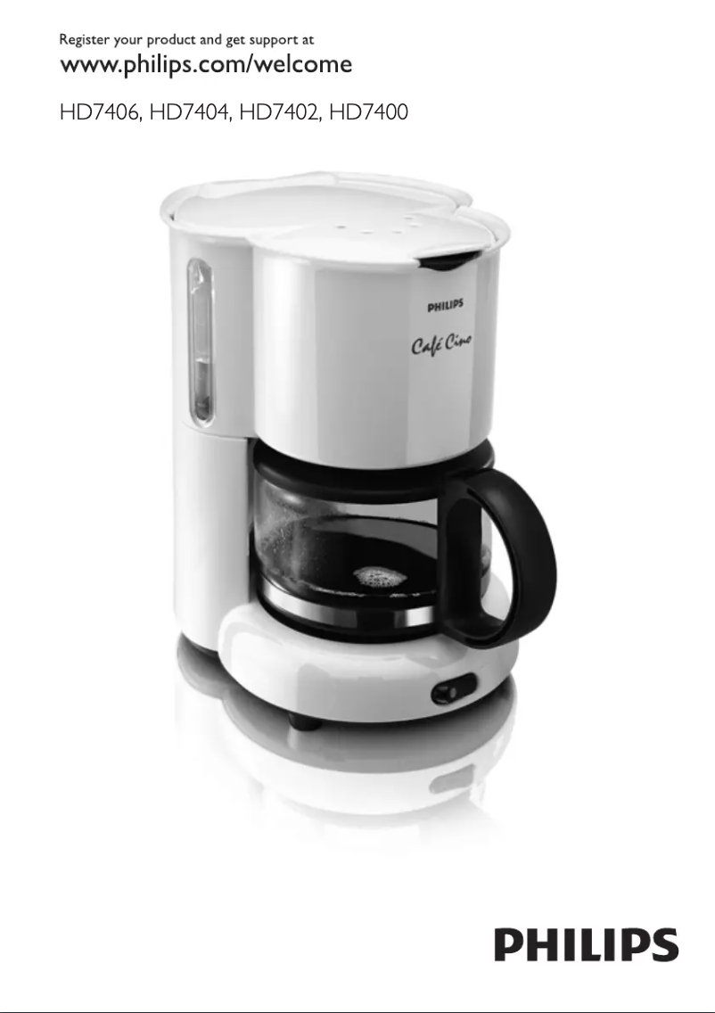 Página 1 del manual Manual de usuario Philips Cafe Cino HD7400