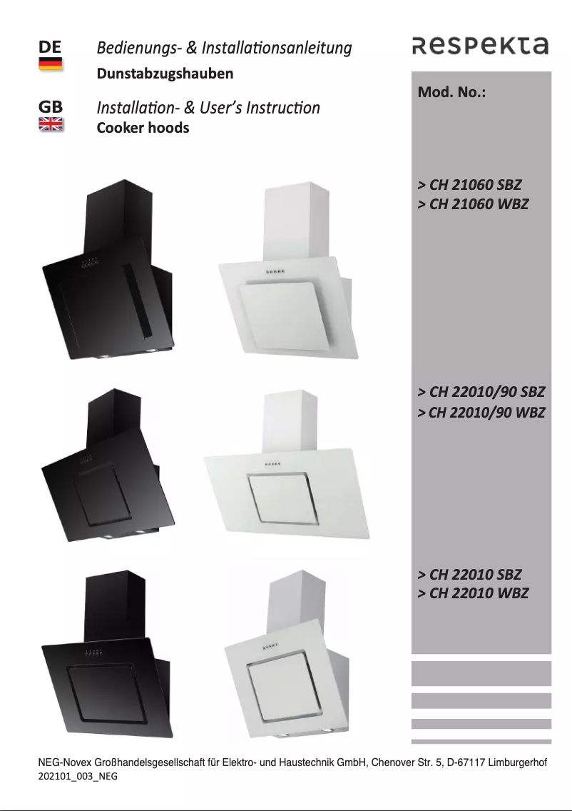 Imagen de la primera página del manual del dispositivo Svea CH22010/90SBZ