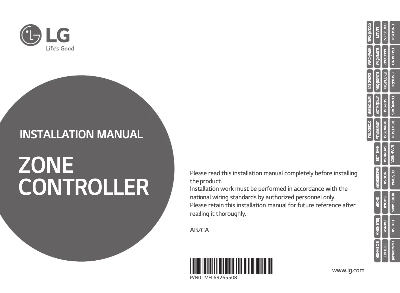 Página 1 del manual Manual de usuario LG ABZCA