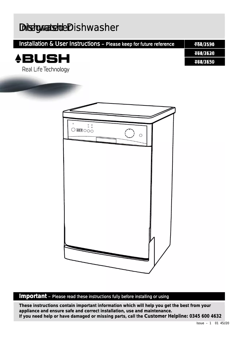 Página 1 del manual Manual de usuario Bush WV9-6W