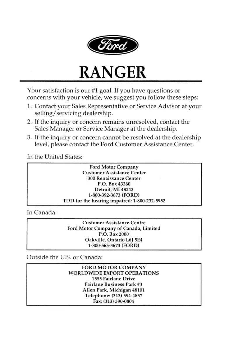 Imagen de la primera página del manual del dispositivo Ranger (1996)