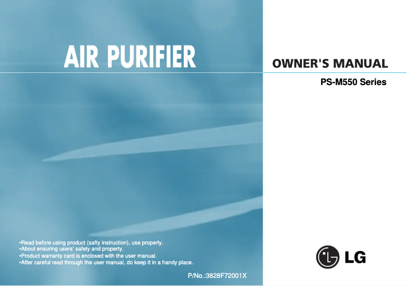 Imagen de la primera página del manual del dispositivo PS-M550WP