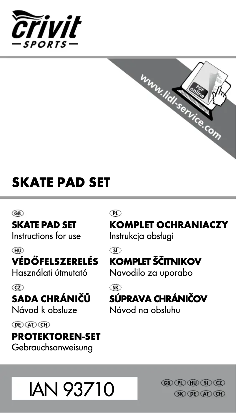 Imagen de la primera página del manual del dispositivo IAN 93710