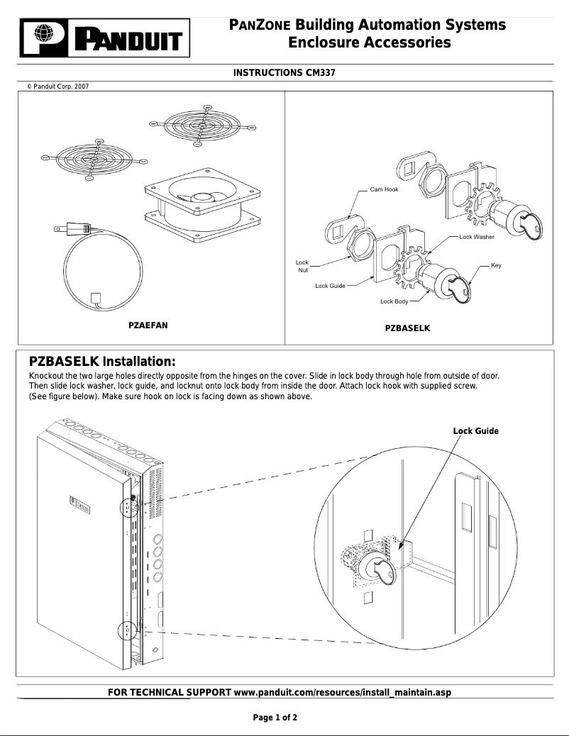 Página nº 1 - Manual de usuario Panduit PanZone CM337