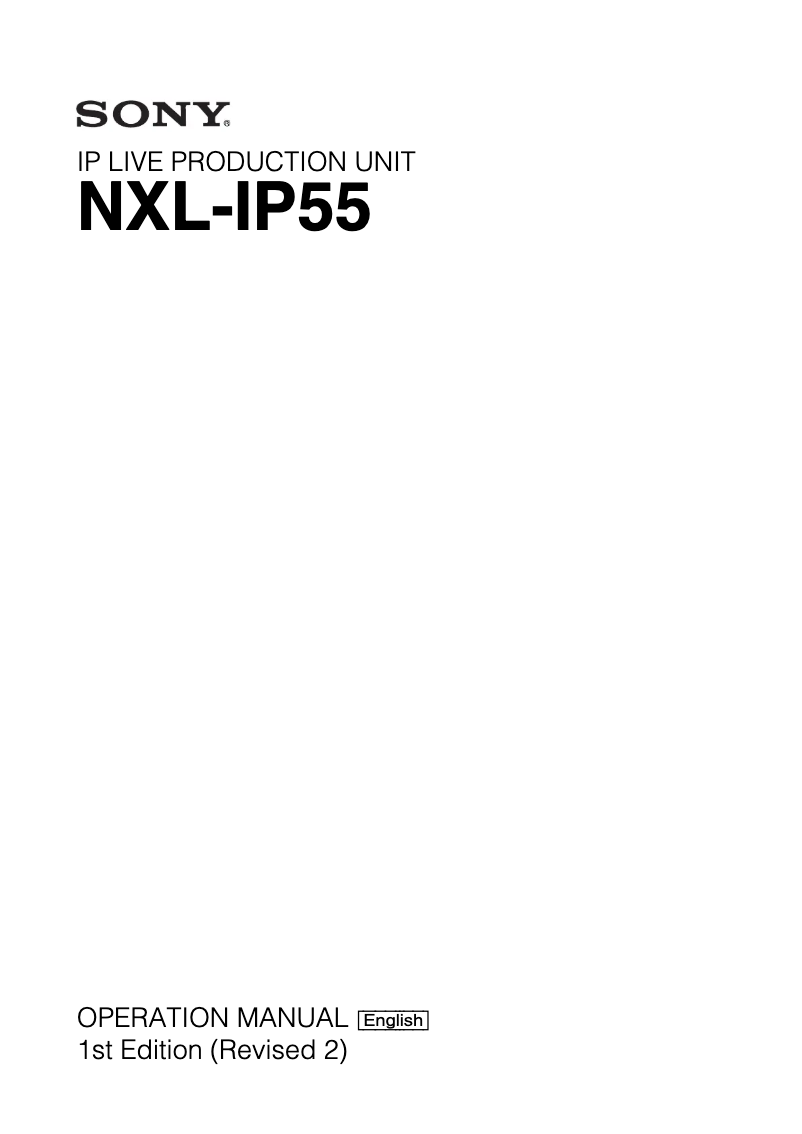 Imagen de la primera página del manual del dispositivo NXL-IP55