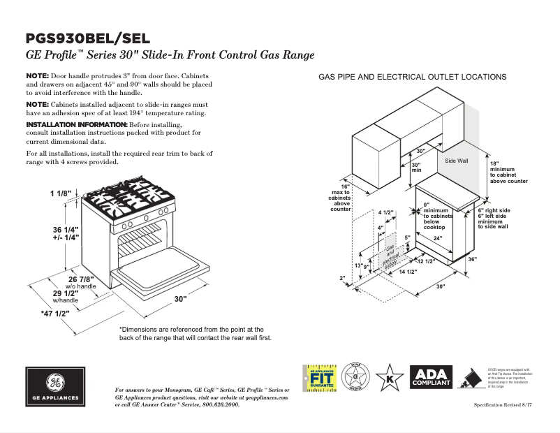 Imagen de la primera página del manual del dispositivo Profile PGS930BELTS