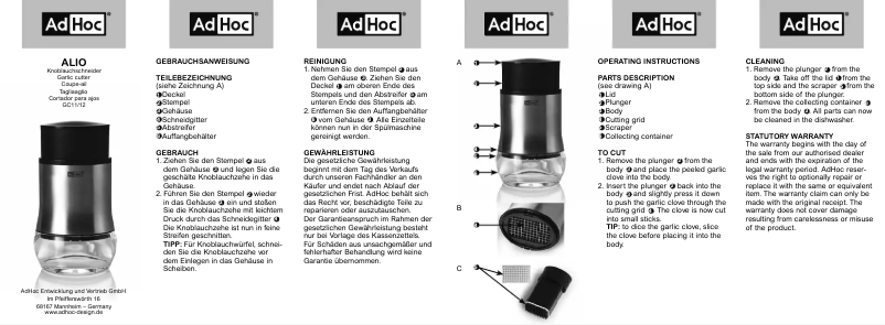 Imagen de la primera página del manual del dispositivo BS11