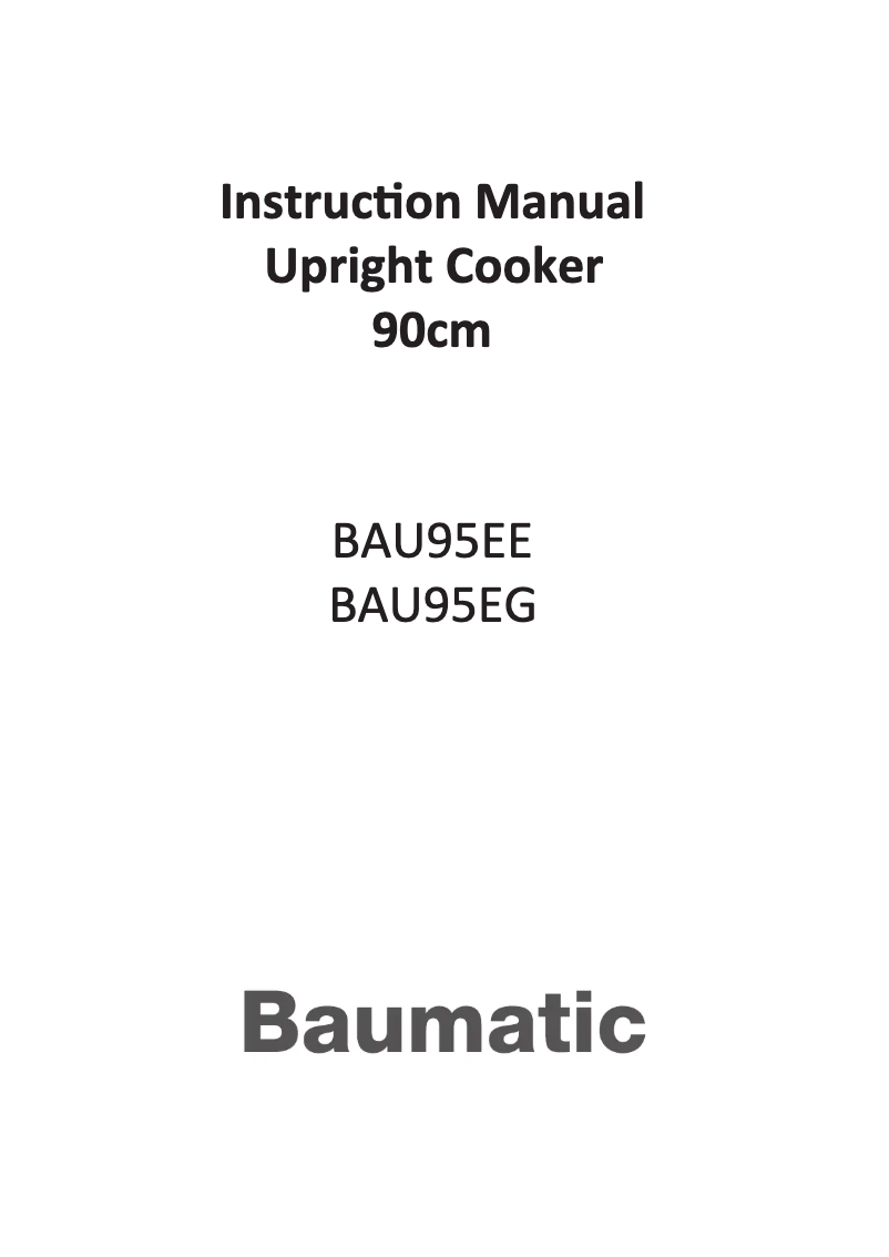 Página 1 del manual Manual de usuario Baumatic BAU95EE