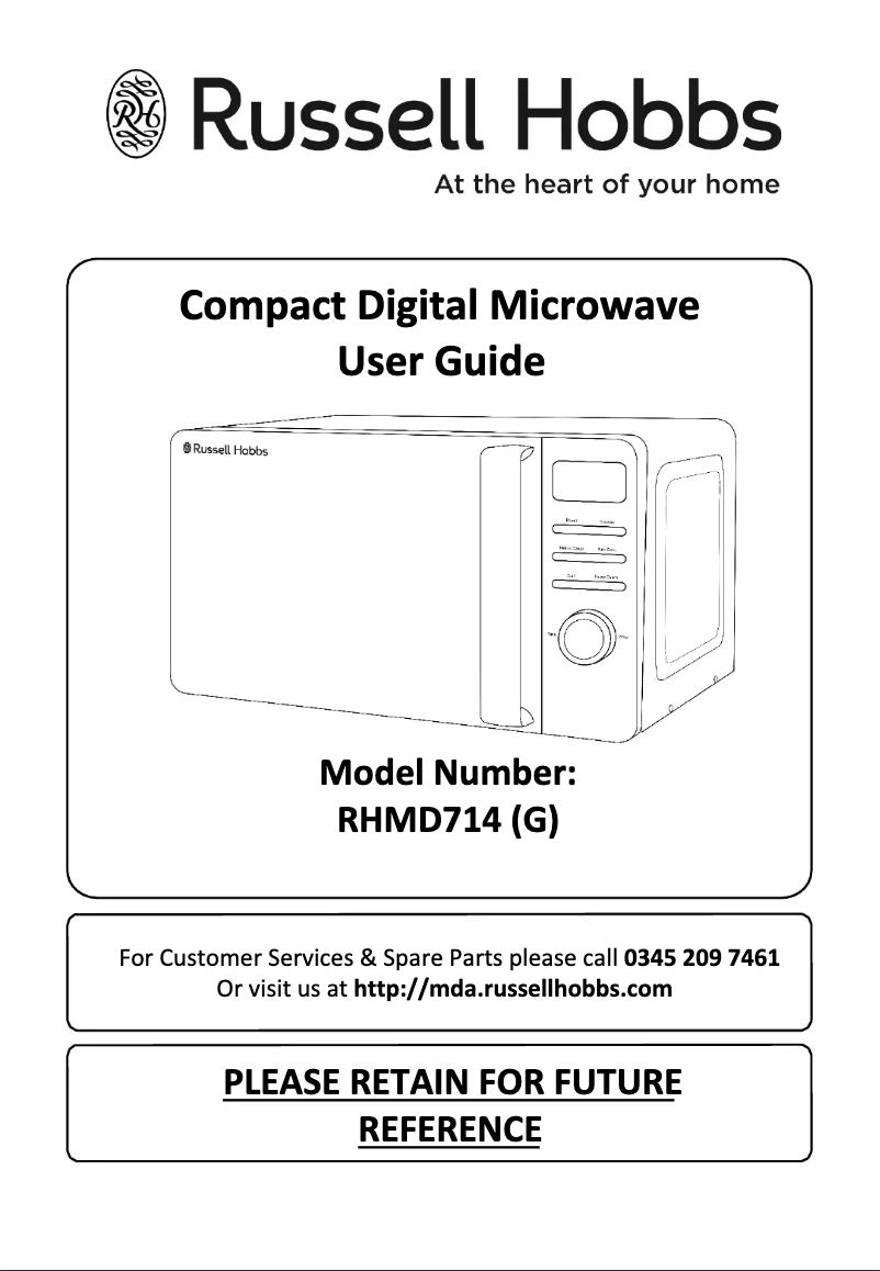 Página 1 del manual Manual de usuario Russell Hobbs A1/RHMD714RHMD714G