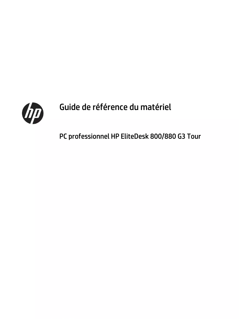 Imagen de la primera página del manual del dispositivo EliteDesk 800 G3