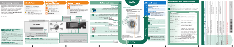 Página 1 del manual Manual de uso y mantenimiento Siemens WM16S890EU