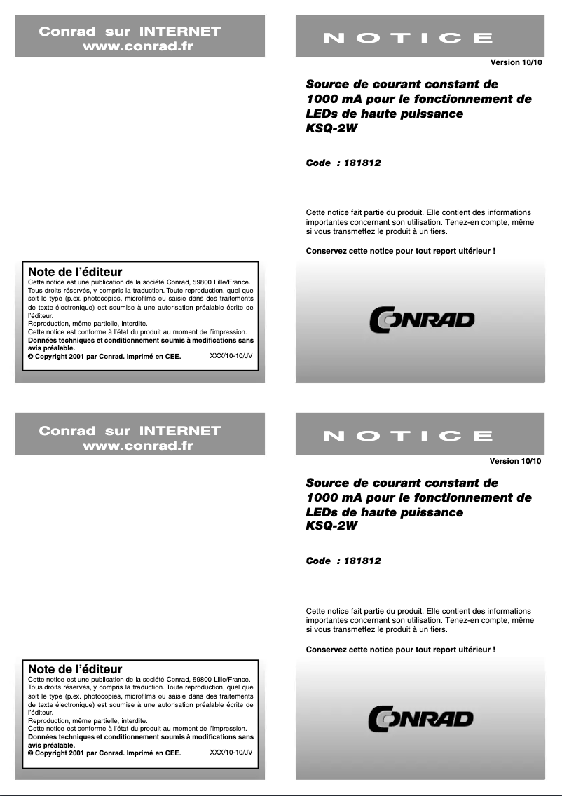 Página nº 1 - Manual de usuario Roschwege KSQ-2W