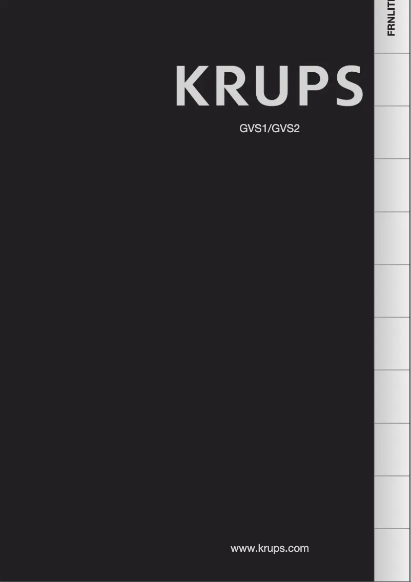 Página 1 del manual Manual de usuario Krups Venise GVS2