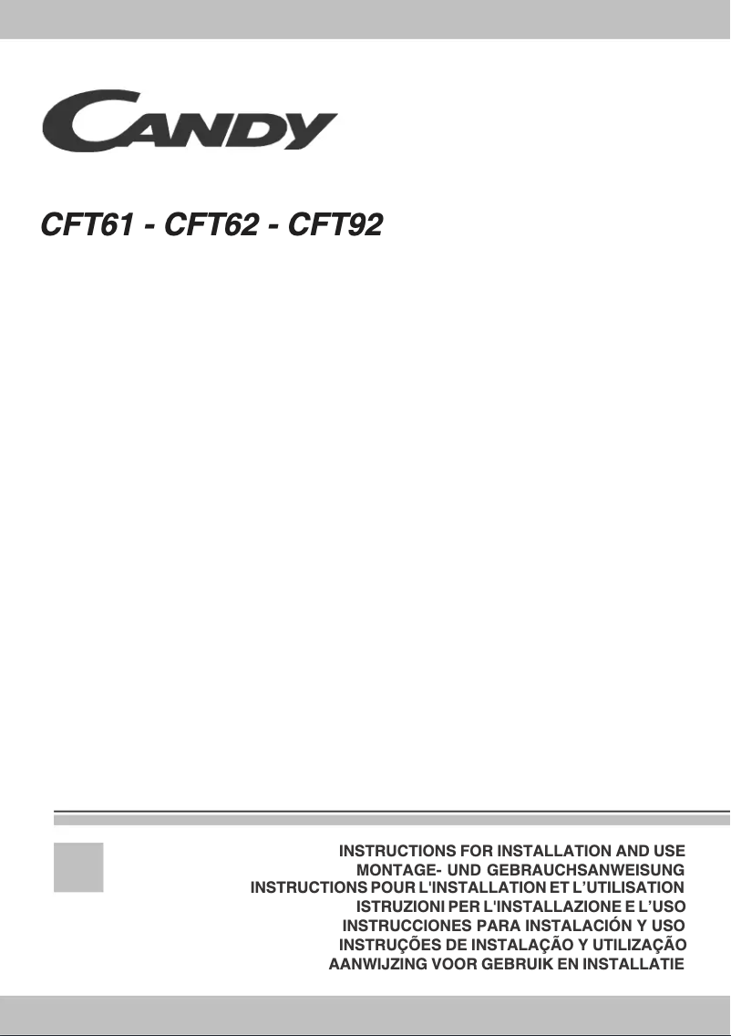 Imagen de la primera página del manual del dispositivo CFT 62 X