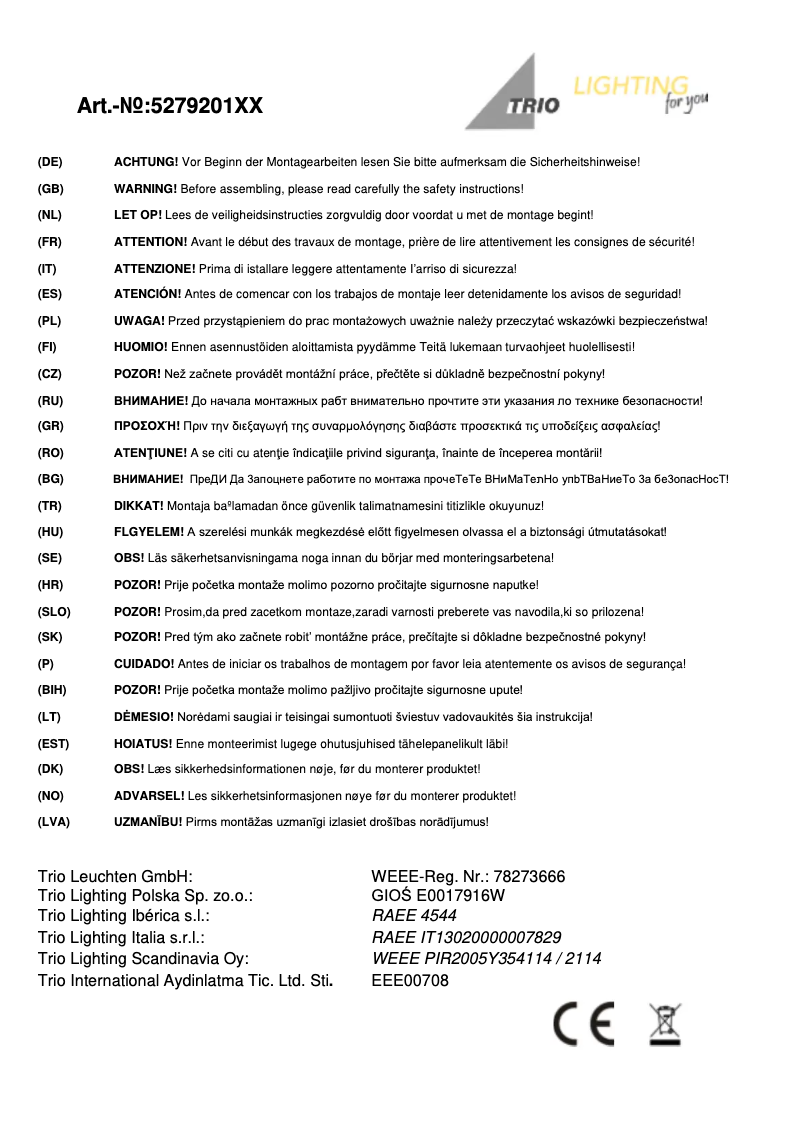 Imagen de la primera página del manual del dispositivo Amsterdam