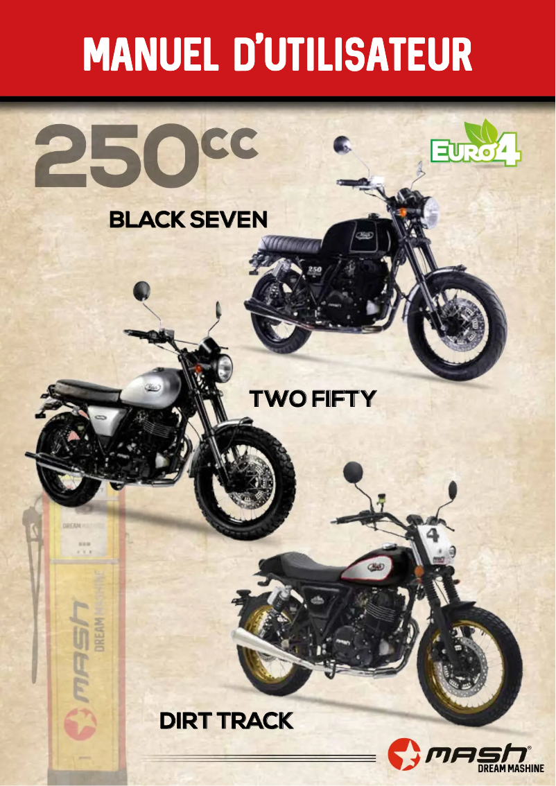 Imagen de la primera página del manual del dispositivo Black Seven 250cc (2019)