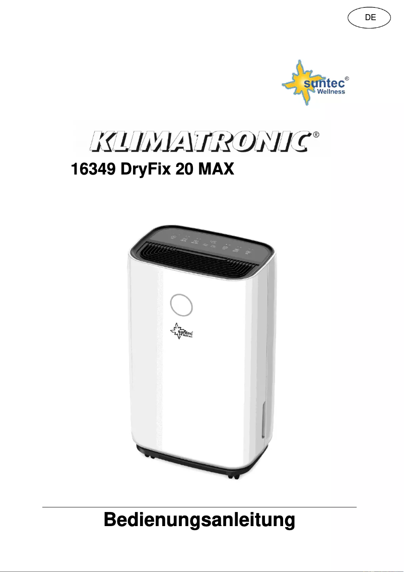 Imagen de la primera página del manual del dispositivo DryFix 20 MAX