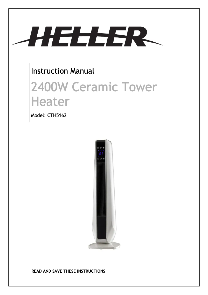 Imagen de la primera página del manual del dispositivo CTH5162