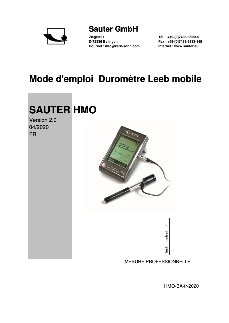 Página 1 del manual Manual de usuario Kern HMO