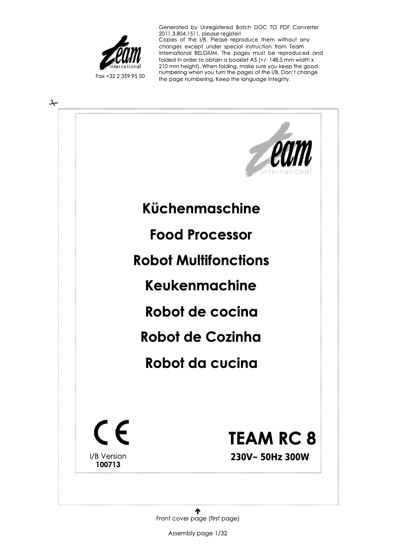 Página 1 del manual Manual de usuario Team RC 8