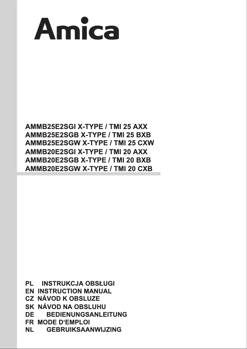 Página nº 1 - Manual de usuario Amica TMI25AXX