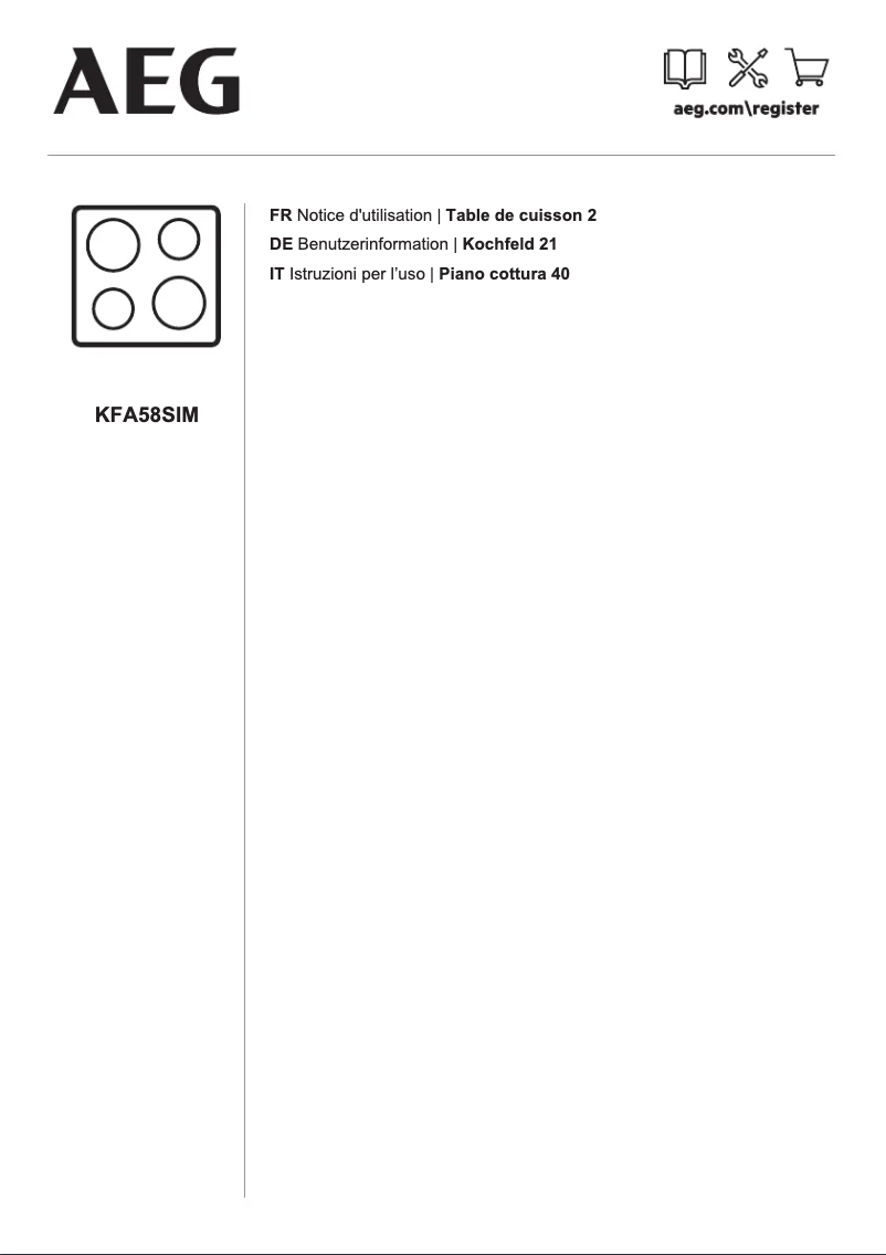 Página 1 del manual Manual de usuario AEG KFA58SIM