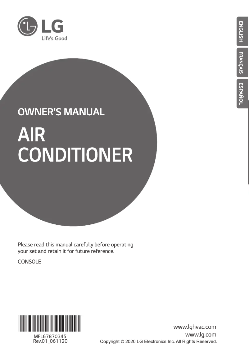 Página 1 del manual Guía de instalación LG LQN090HV4