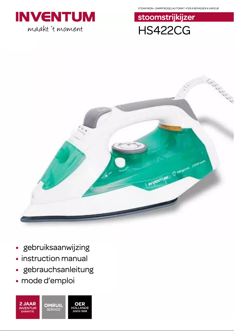 Imagen de la primera página del manual del dispositivo HS422CG