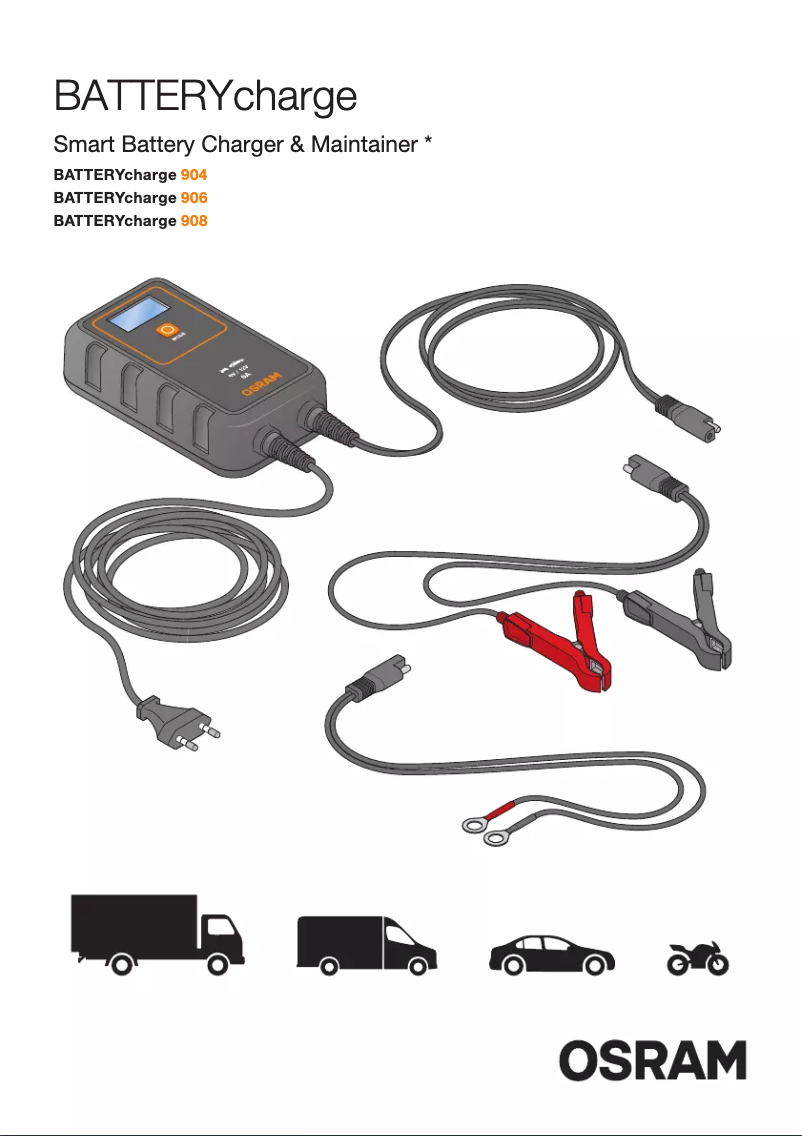 Página 1 del manual Instrucciones / montaje Osram BATTERYcharge 908