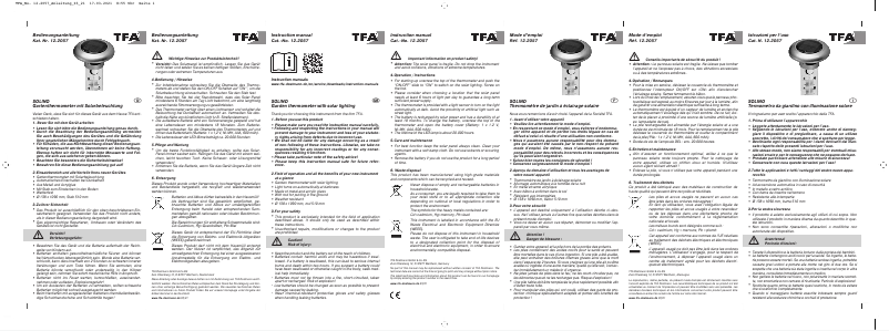 Página nº 1 - Manual de usuario TFA Solino 12.2057.54