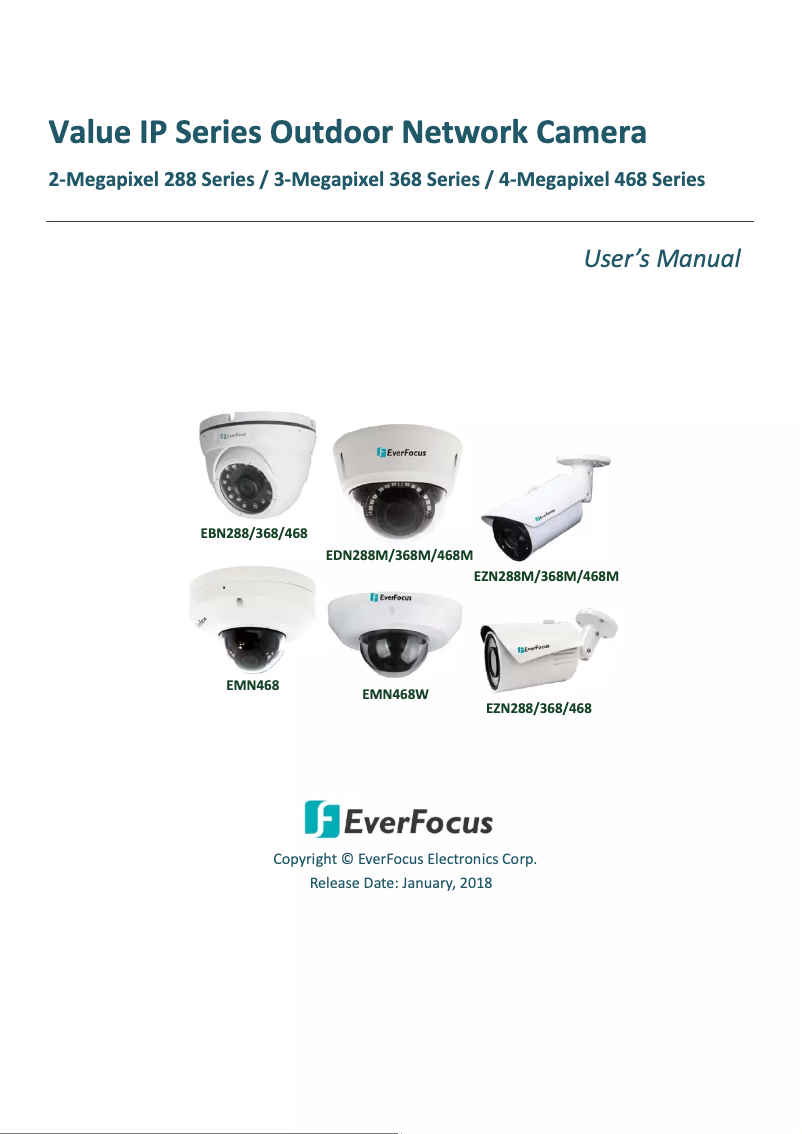 Página 1 del manual Manual de usuario EverFocus EBN288