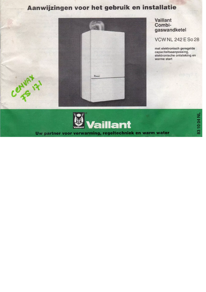 Imagen de la primera página del manual del dispositivo VCW NL 242 E So 28