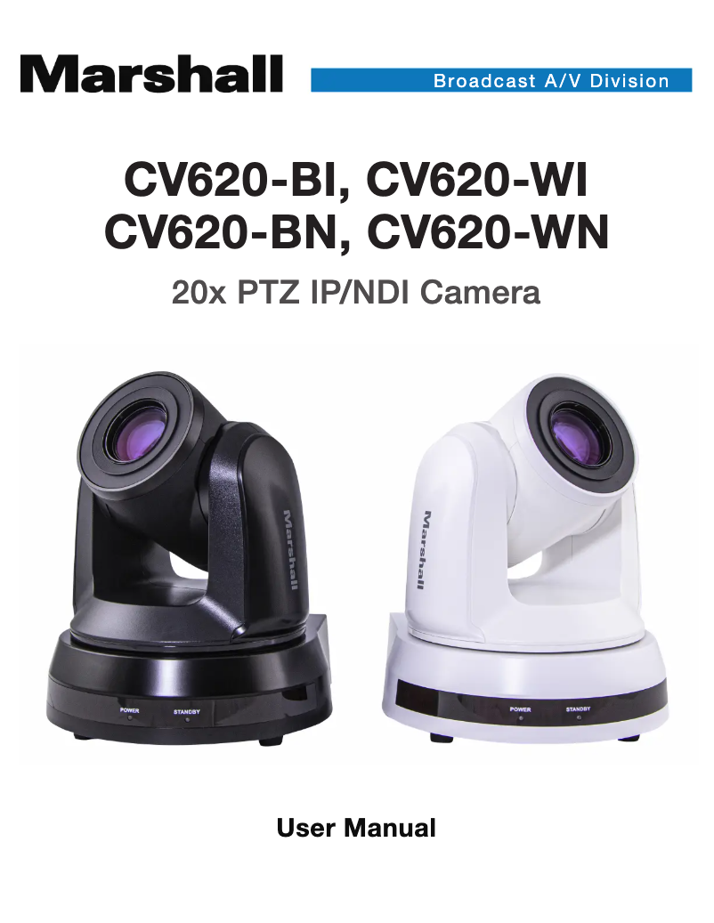 Página 1 del manual Manual de usuario Marshall Electronics CV620-BI