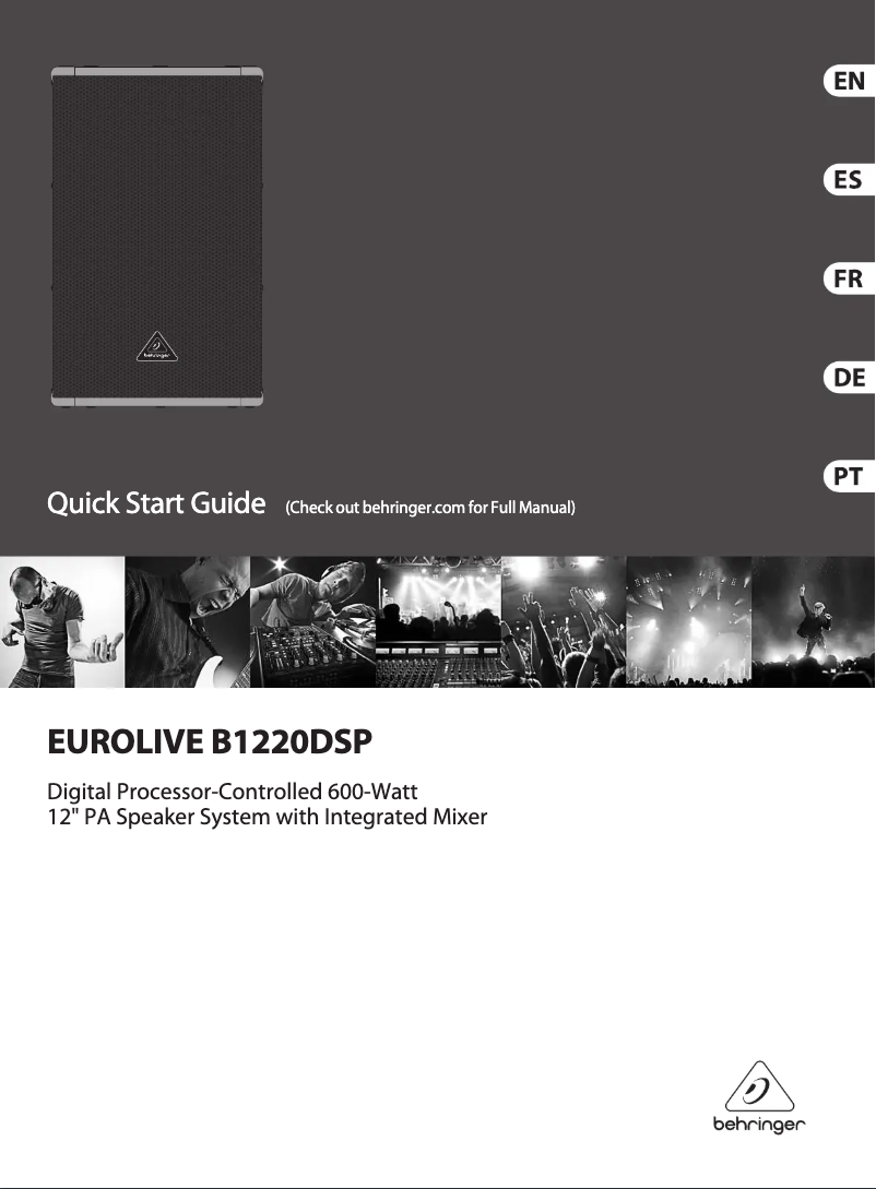 Imagen de la primera página del manual del dispositivo Eurolive B1220DSP