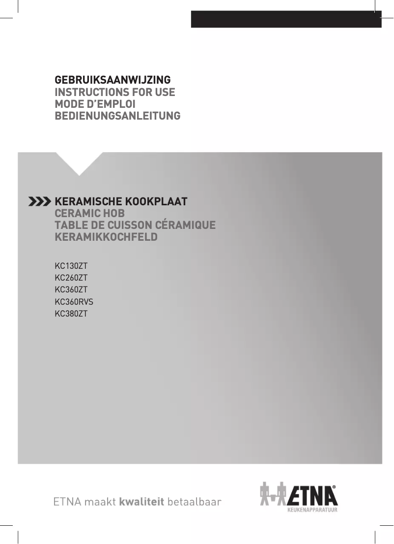 Imagen de la primera página del manual del dispositivo KC380ZT