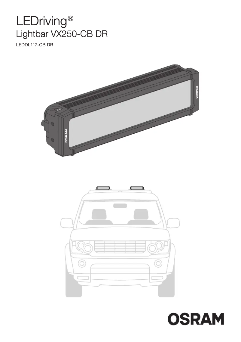 Imagen de la primera página del manual del dispositivo VX250-CB