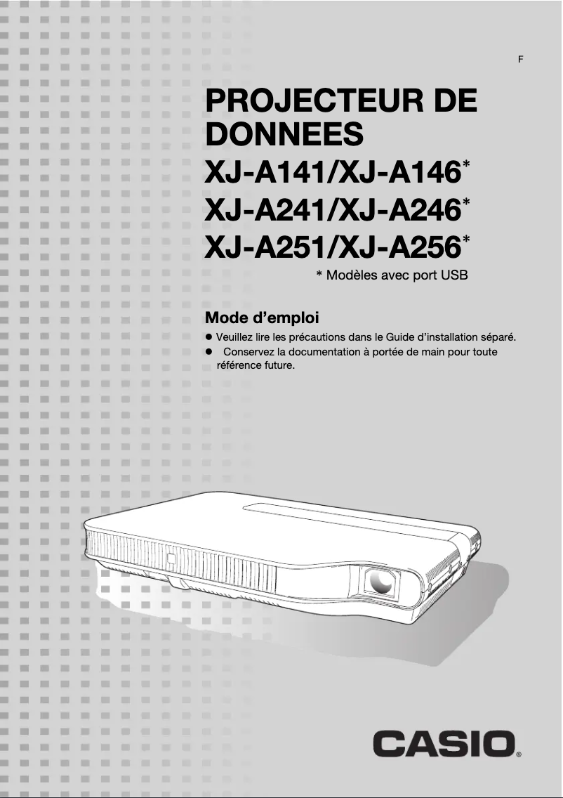 Página nº 1 - Manual de usuario Casio XJ-A251