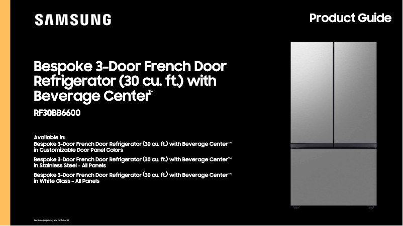 Página 1 del manual Folleto Samsung RF30BB660012