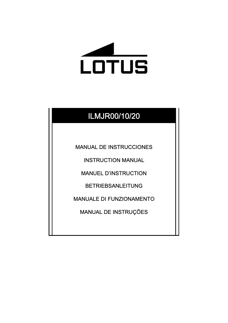Página 1 del manual Manual de usuario Lotus ILMJR00/10/20