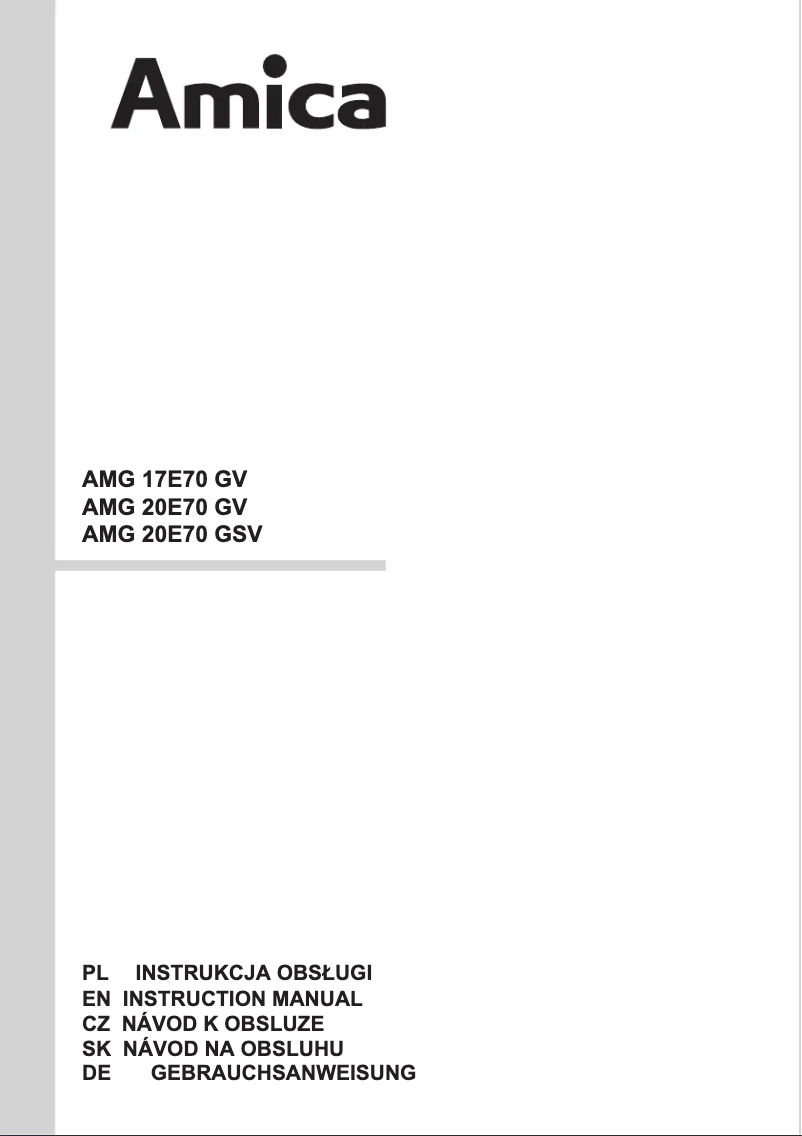 Imagen de la primera página del manual del dispositivo AMG20E70GSV