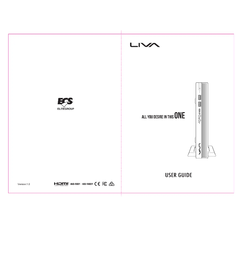 Imagen de la primera página del manual del dispositivo LIVA One H410