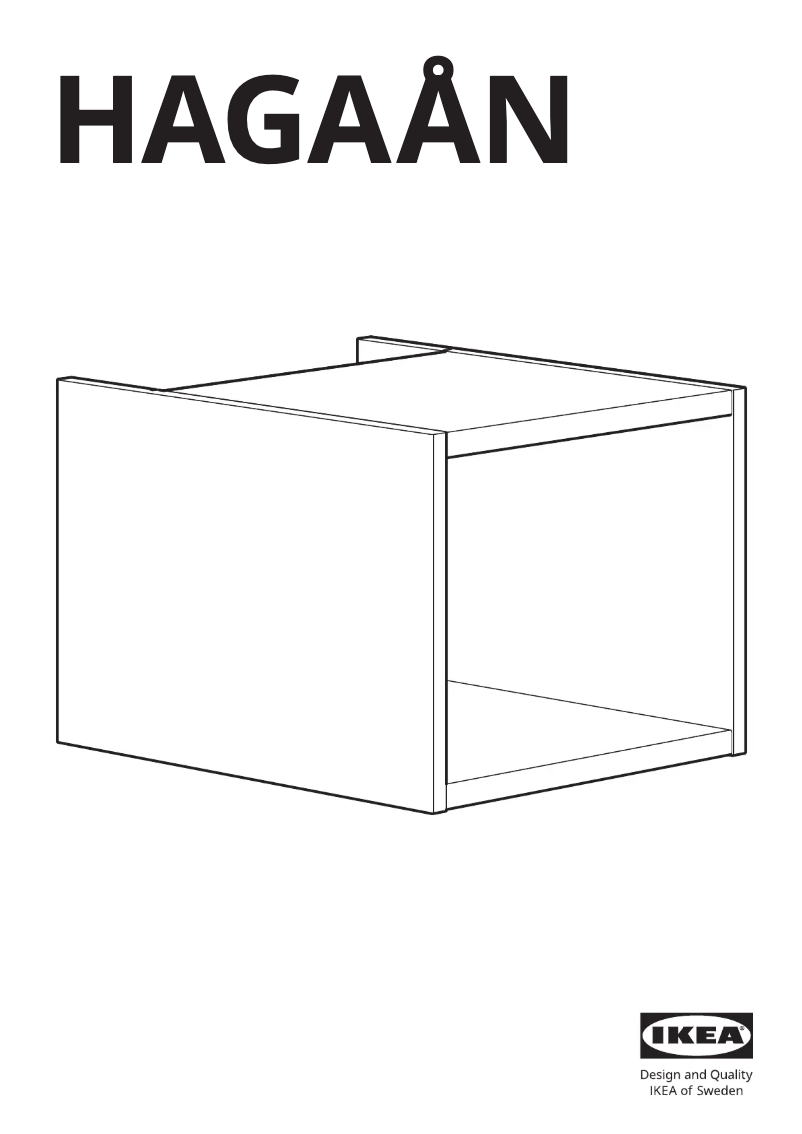 Página 1 del manual Manual de usuario Ikea HAGAÅN 405.355.28