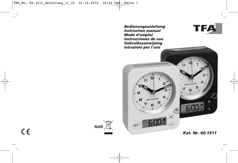 Página nº 1 - Manual de usuario TFA 60.1511.02