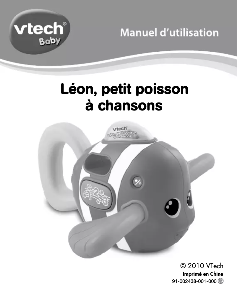 Página 1 del manual Manual de usuario Vtech Léon, p'tit poisson à chansons