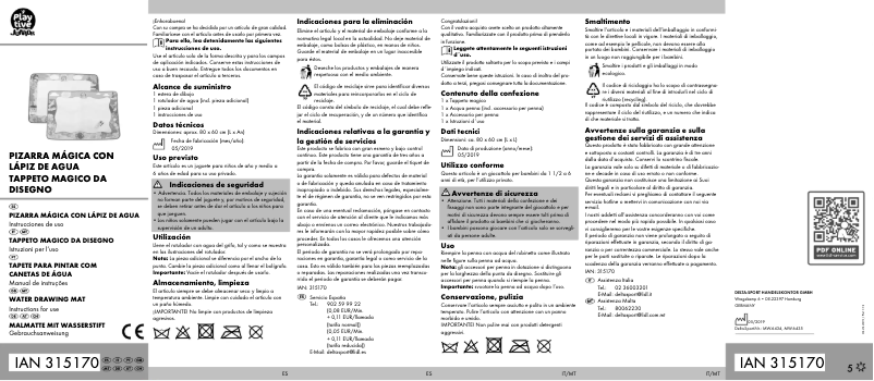 Imagen de la primera página del manual del dispositivo IAN 315170