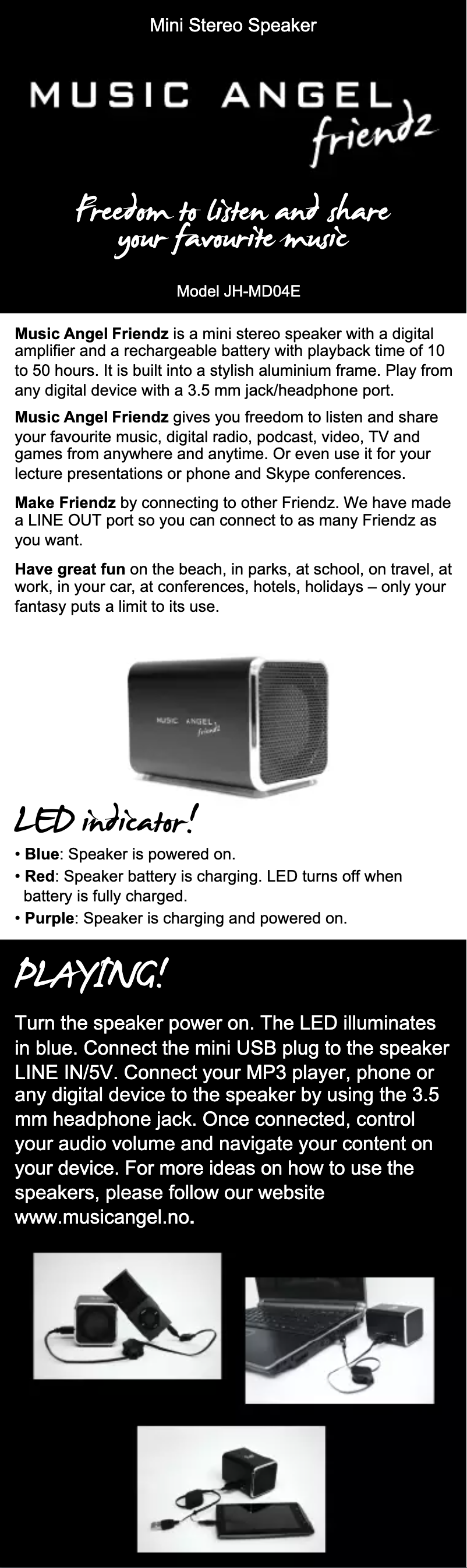 Página nº 1 - Manual de usuario Music Angel Friendz FT104605