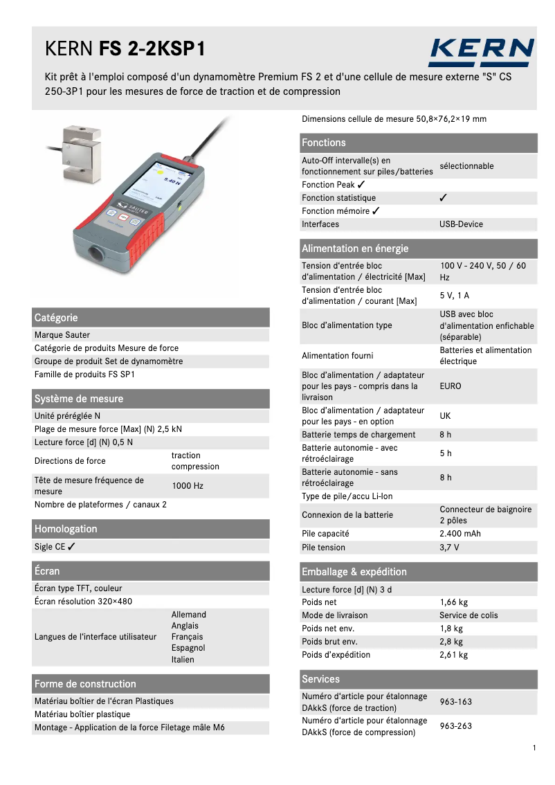 Imagen de la primera página del manual del dispositivo FS 2-2KSP1