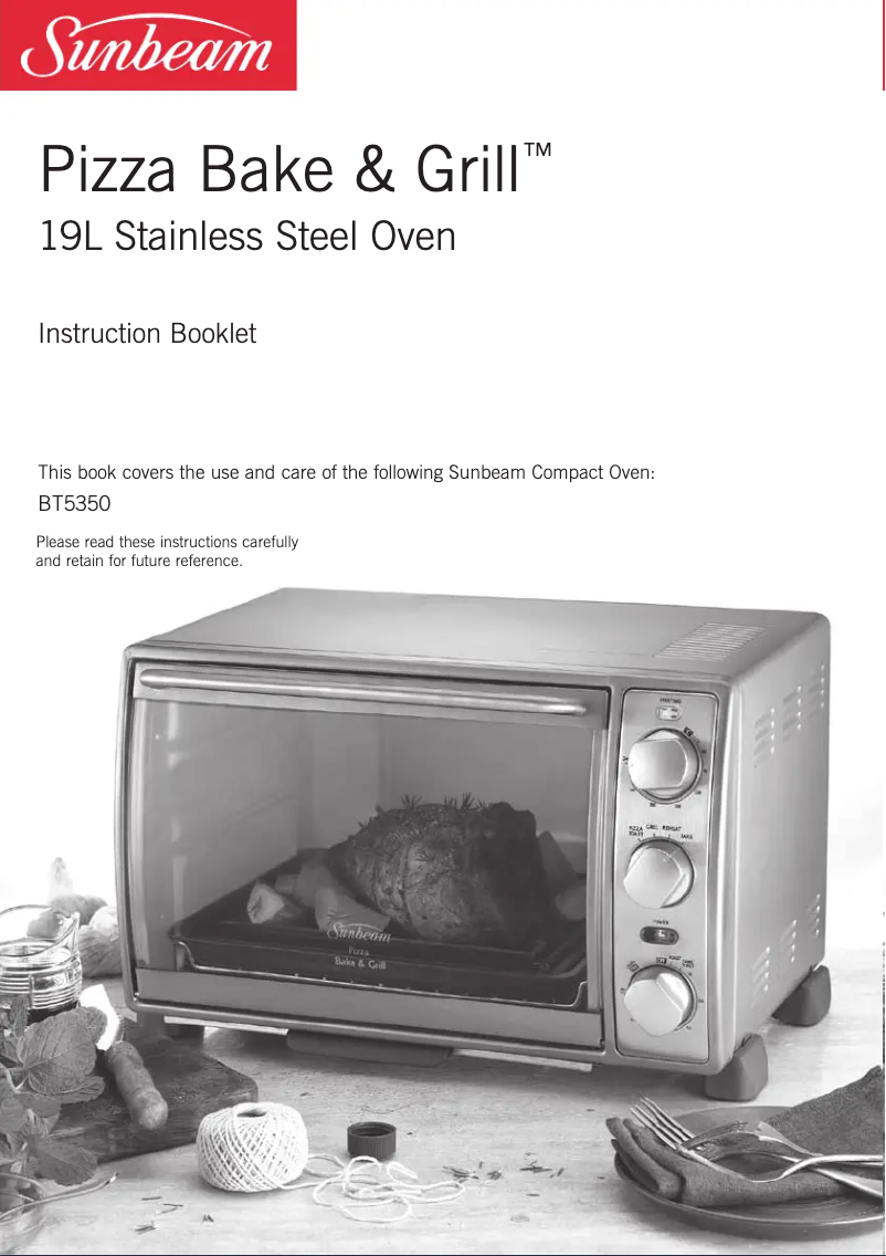 Imagen de la primera página del manual del dispositivo Pizza Bake & Grill BT5350