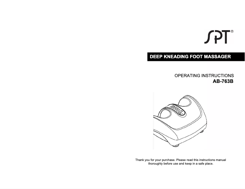 Página nº 1 - Manual de usuario SPT AB-763B